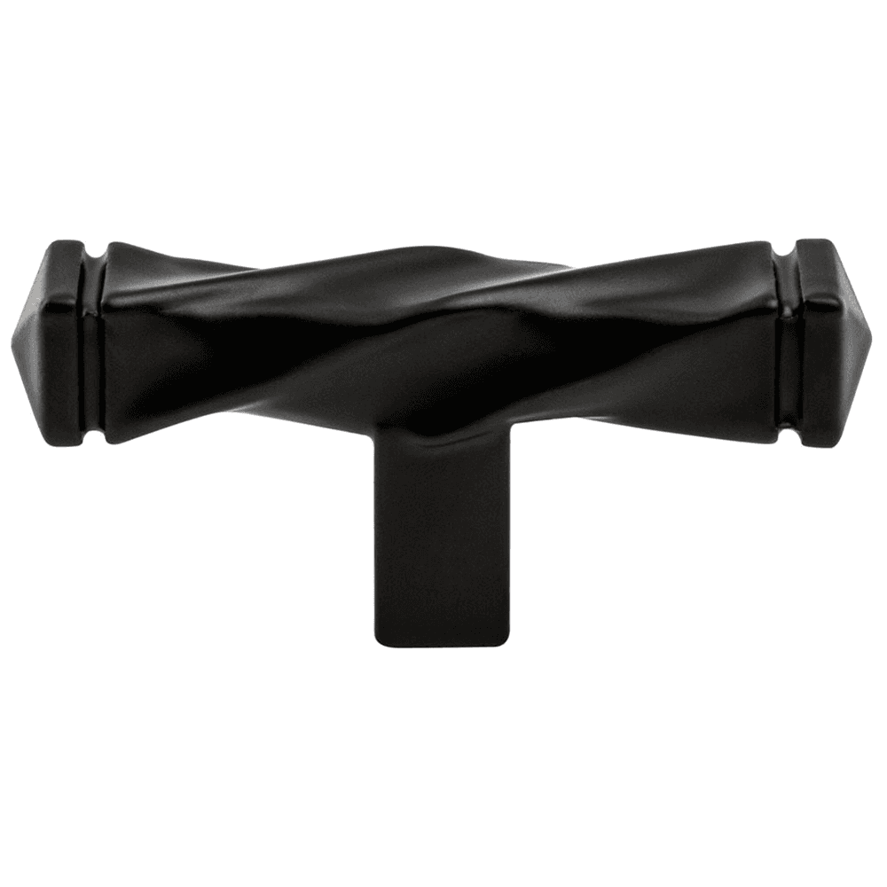 2-1/2" Rhapsody T-Twisted Knob, Black