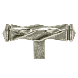2-1/2" Rhapsody T-Twisted Knob, Weathered Nickel