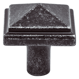 1-3/16" Rhapsody Square Knob, Weathered Iron