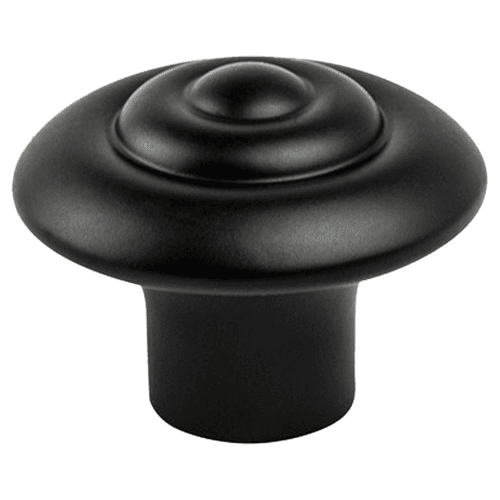 1-1/4" Rhapsody Detail Round Knob, Black