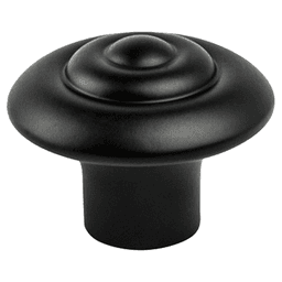 1-1/4" Rhapsody Detail Round Knob, Black