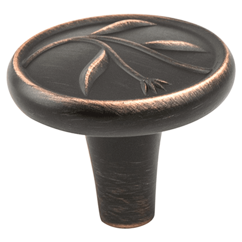 1-1/4" Art Nouveau Leaf Knob, Verona Bronze