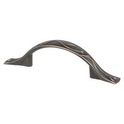 3"/3-1/2" Art Nouveau Arch Pull, Verona Bronze