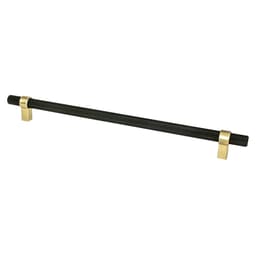 12" Radial Reign Appliance Pull, Matte Black/Modern Brushed Gold