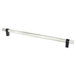 12" Radial Reign Appliance Pull, Brushed Nickel/Matte Black