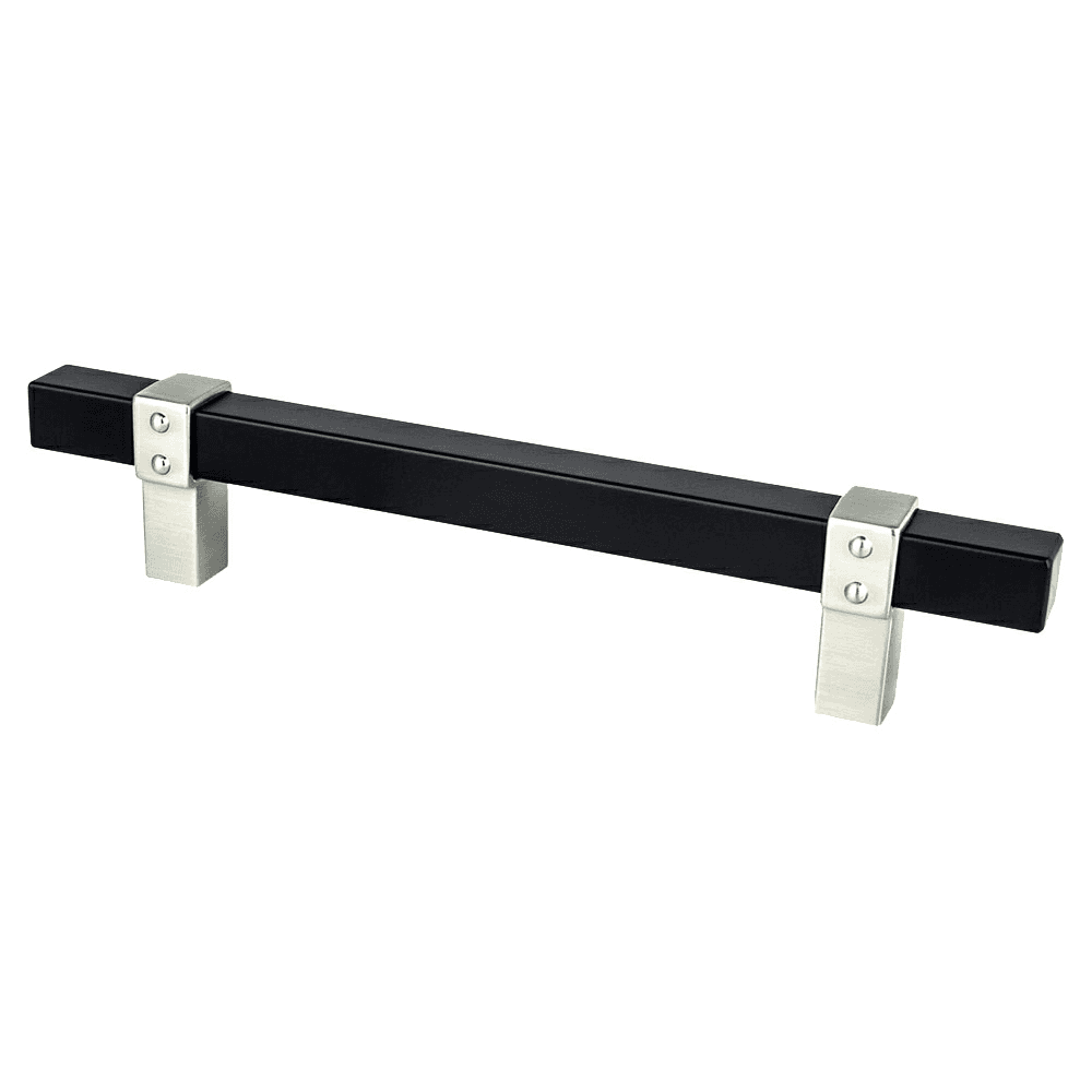 5-1/16" Rivet Rebel Handle Pull, Matte Black/Brushed Nickel