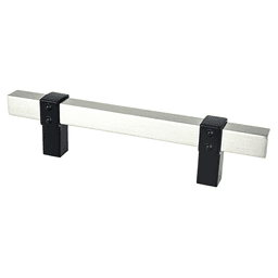 3-25/32" Rivet Rebel Handle Pull, Brushed Nickel/Matte Black