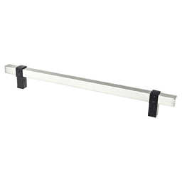 8-13/16" Rivet Rebel Handle Pull, Brushed Nickel/Matte Black