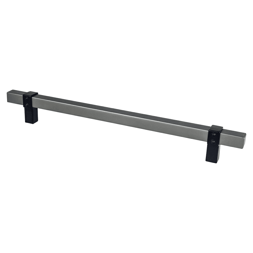 8-13/16" Rivet Rebel Handle Pull, Slate/Matte Black