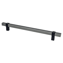 8-13/16" Rivet Rebel Handle Pull, Slate/Matte Black