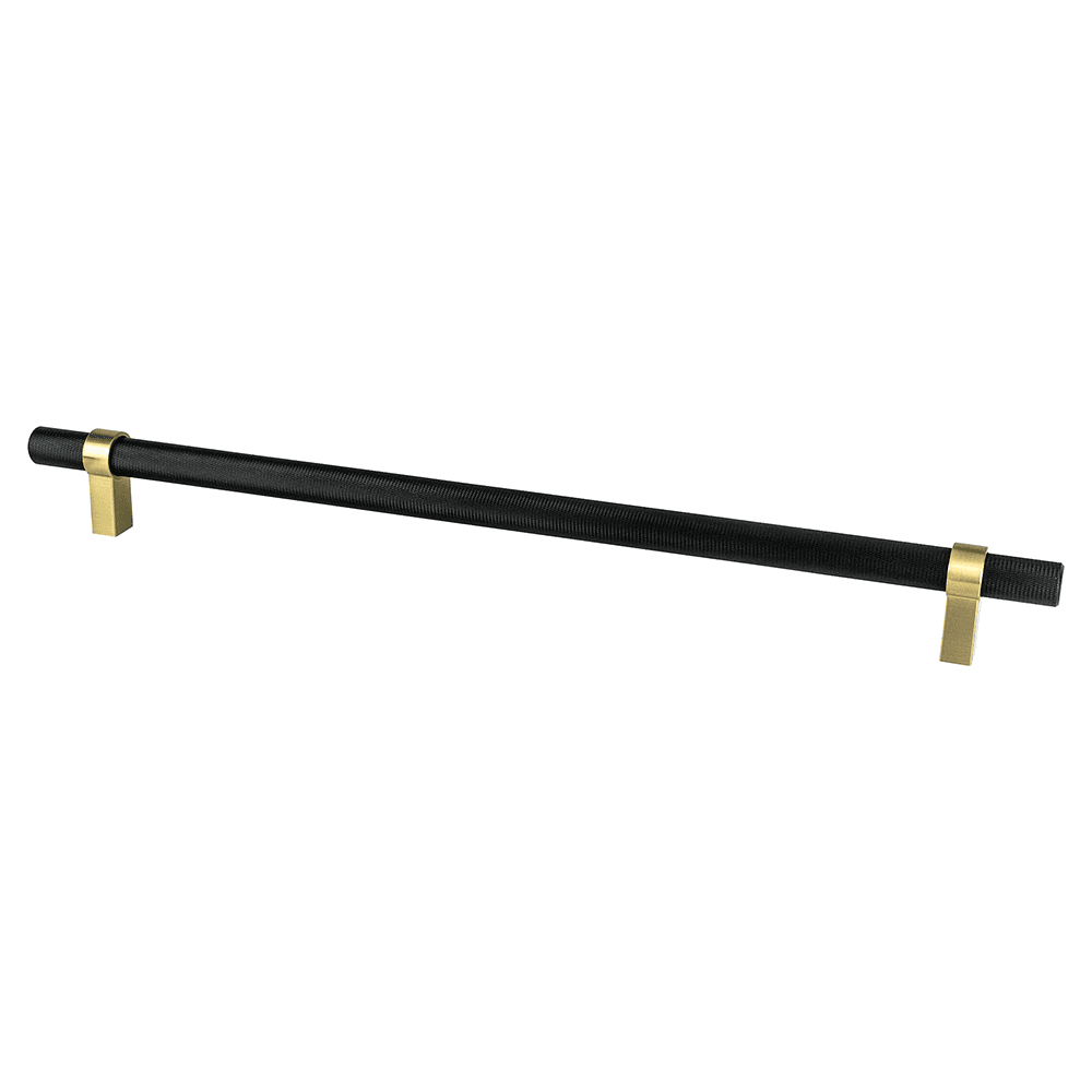 18" Radial Reign Appliance Pull, Matte Black/Modern Brushed Gold
