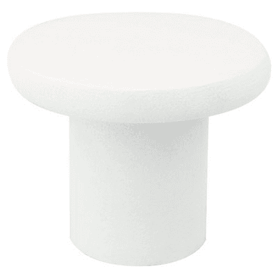 1-3/32" Disc Small Round Knob, White