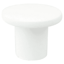 1-9/32" Disc Large Round Knob, White