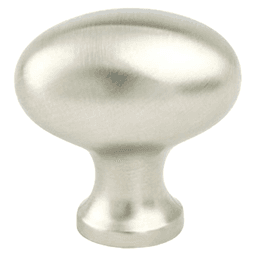 1-3/16" Valencia Oval Knob, Brushed Nickel