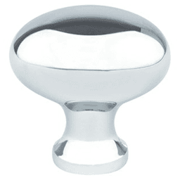1-3/16" Valencia Oval Knob, Polished Chrome