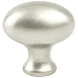 Euro Classica Oval Knob, Brushed Nickel