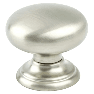 1-3/8" Euro Classica Round Knob, Brushed Nickel