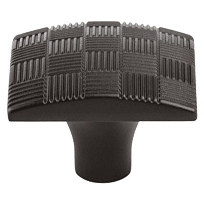 1-1/8" Virtuoso Small Square Knob, Rubbed Bronze