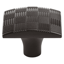 1-1/8" Virtuoso Small Square Knob, Rubbed Bronze