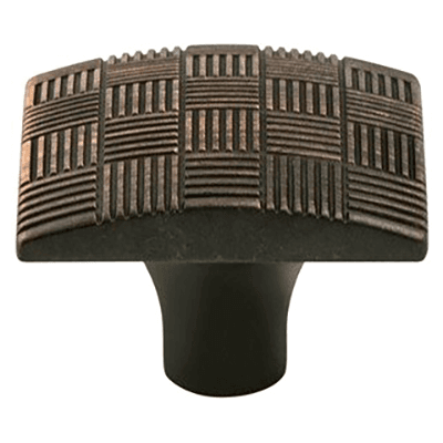 1-1/8" Virtuoso Small Square Knob, Verona Bronze