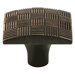 1-1/8" Virtuoso Small Square Knob, Verona Bronze