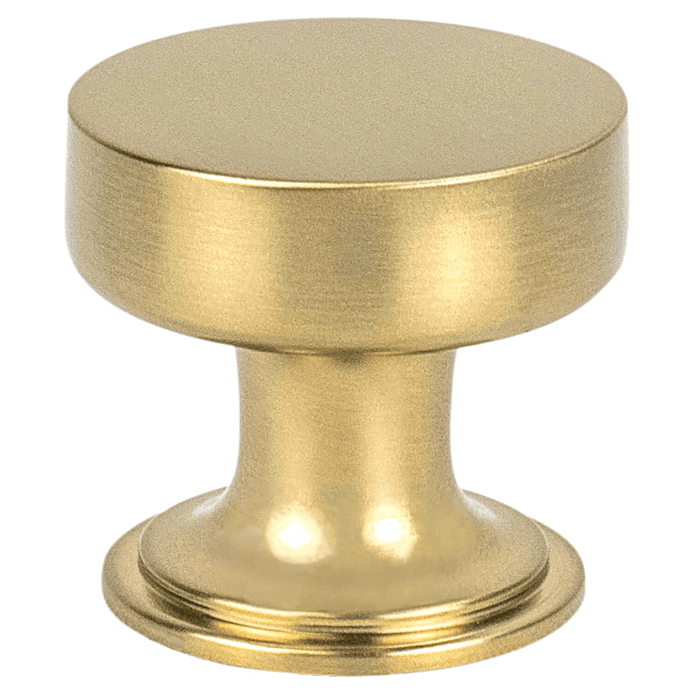 1-3/16" Folklore Cabinet Knob, Modern Brushed Gold
