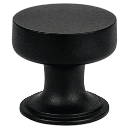 1-3/16" Folklore Cabinet Knob, Matte Black
