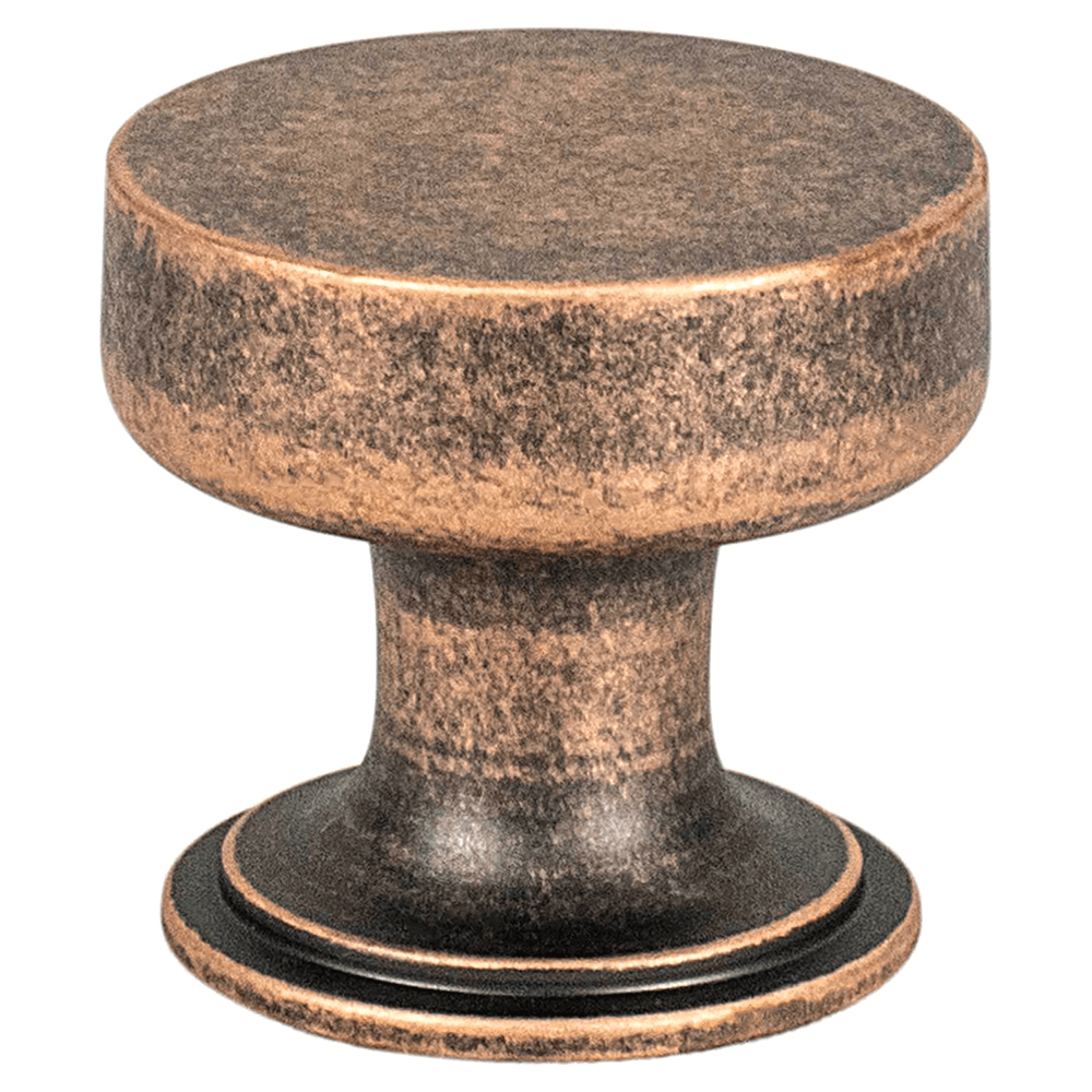 1-3/16" Folklore Cabinet Knob, Weathered Copper