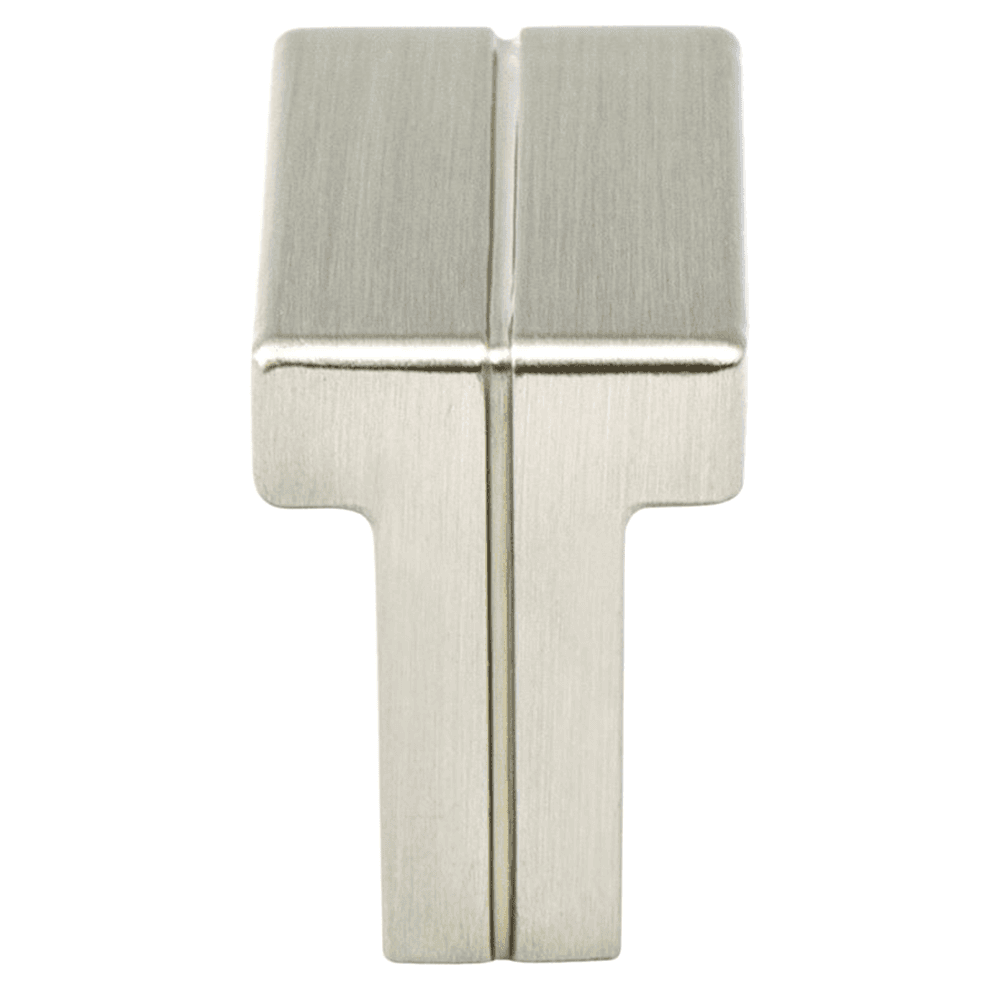 1-3/8" Skyline Rectangle Knob, Brushed Nickel