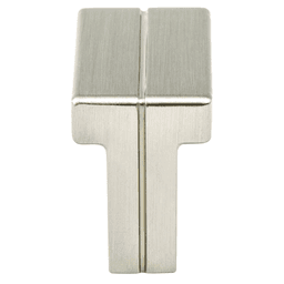 1-3/8" Skyline Rectangle Knob, Brushed Nickel