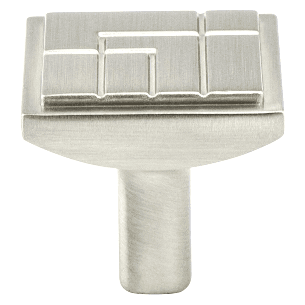 1-1/8" Oak Park Rectangle Knob, Brushed Nickel