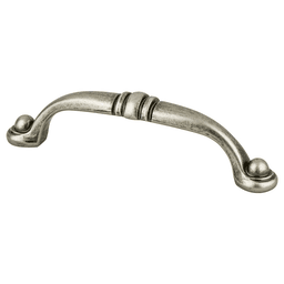 96mm Advantage Plus-5 Handle Pull, Weathered Nickel, 4" Length