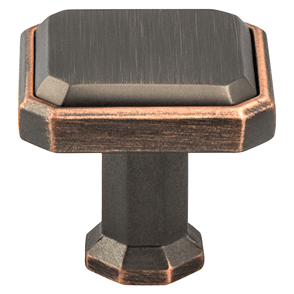 1-3/16" Harmony Square Knob, Verona Bronze