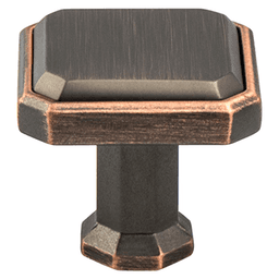 1-3/16" Harmony Square Knob, Verona Bronze