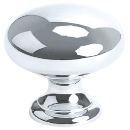 1-1/4" Plymouth Round Knob, Polished Chrome