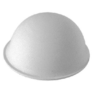 7.5mm Nylon Door Bumpers, Clear, Hemispherical, 75 per Sheet