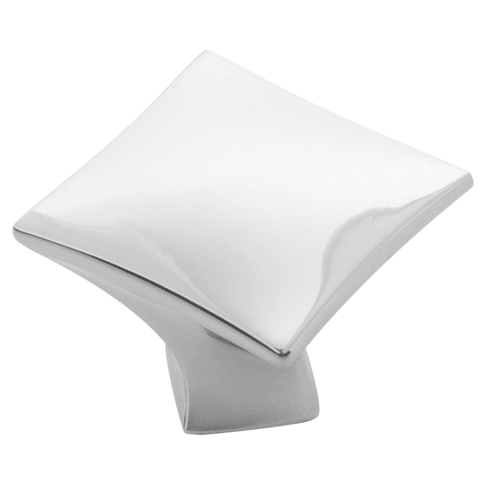 1-1/4" Twist Square Cabinet Knob, Polished Nickel