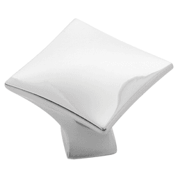 1-1/4" Twist Square Cabinet Knob, Polished Nickel