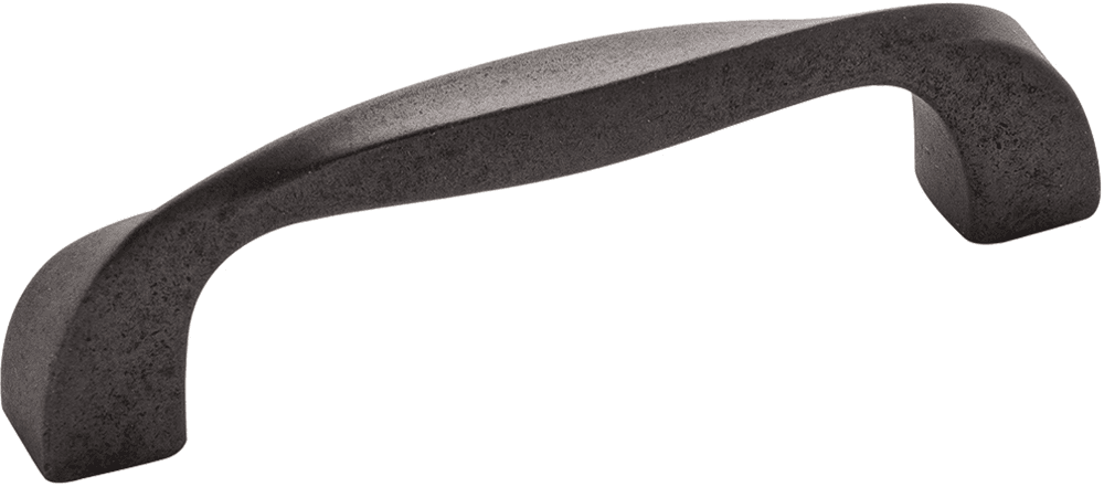 3-3/4" Twist Handle Pull, Black Iron (10/Box)