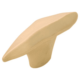 2-1/8" x 5/8" Willow Cabinet Knob, Flat Ultra Brass