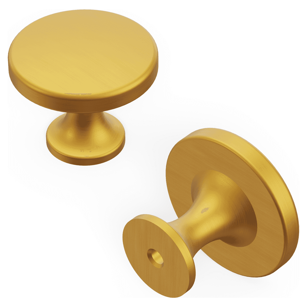 1-3/8" Forge Cabinet Knob, Brushed Golden Brass