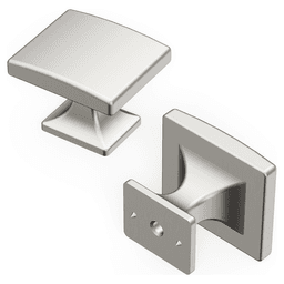 1-7/16" x 1-1/4" Forge Cabinet Knob, Satin Nickel