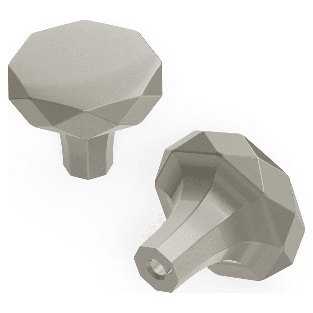 1-1/4" Karat Cabinet Knob, Satin Nickel