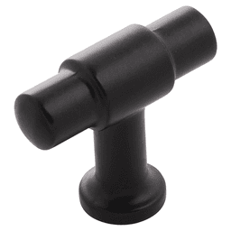 1-5/8" x 5/8" Piper T-Cabinet Knob, Matte Black (10/Box)