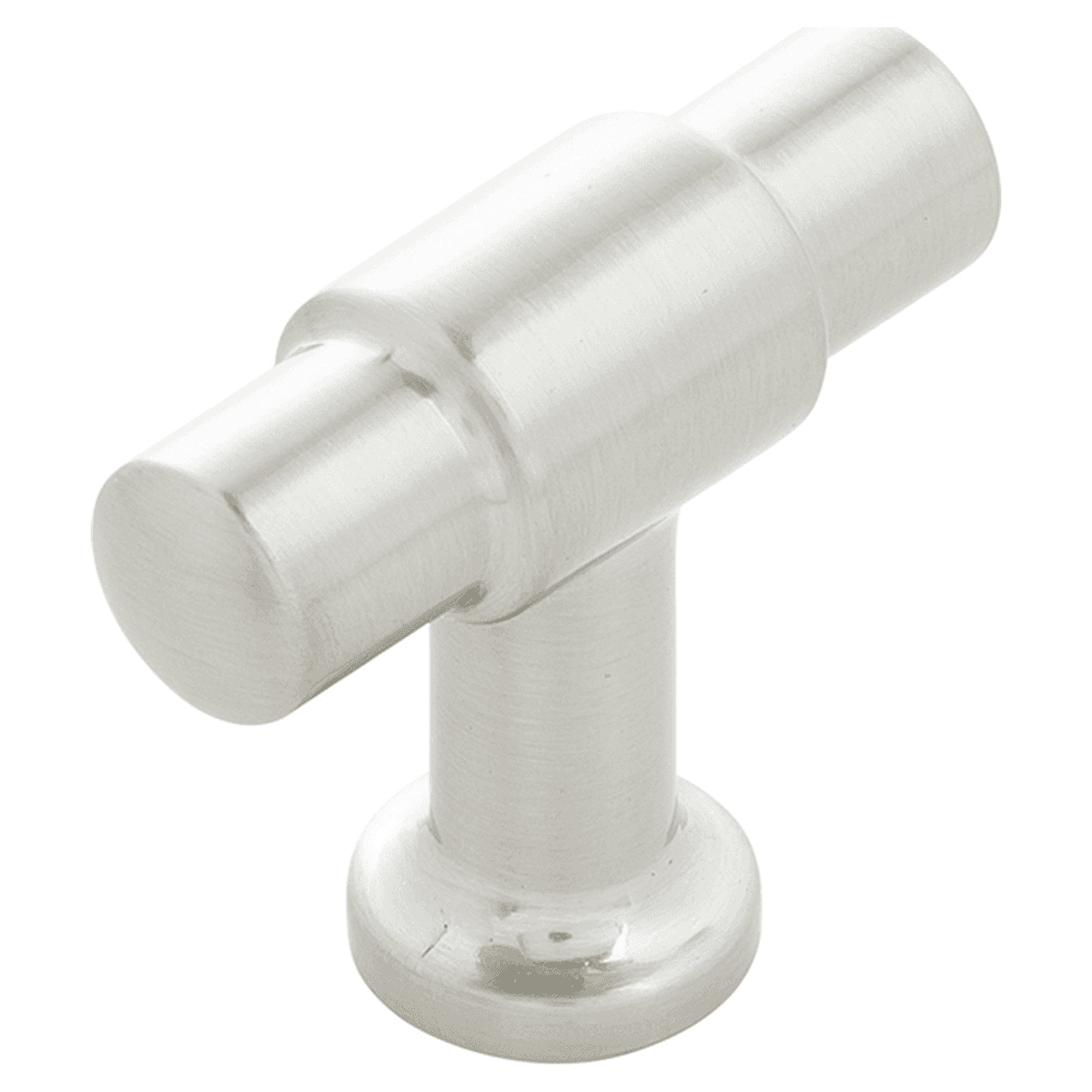 1-5/8" x 5/8" Piper T-Cabinet Knob, Satin Nickel (10/Box)