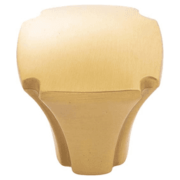1-1/8" Veranda Square Cabinet Knob, Brushed Golden Brass