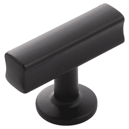 1-15/16" x 15/16" Woodward T-Cabinet Knob, Matte Black (10/Box)