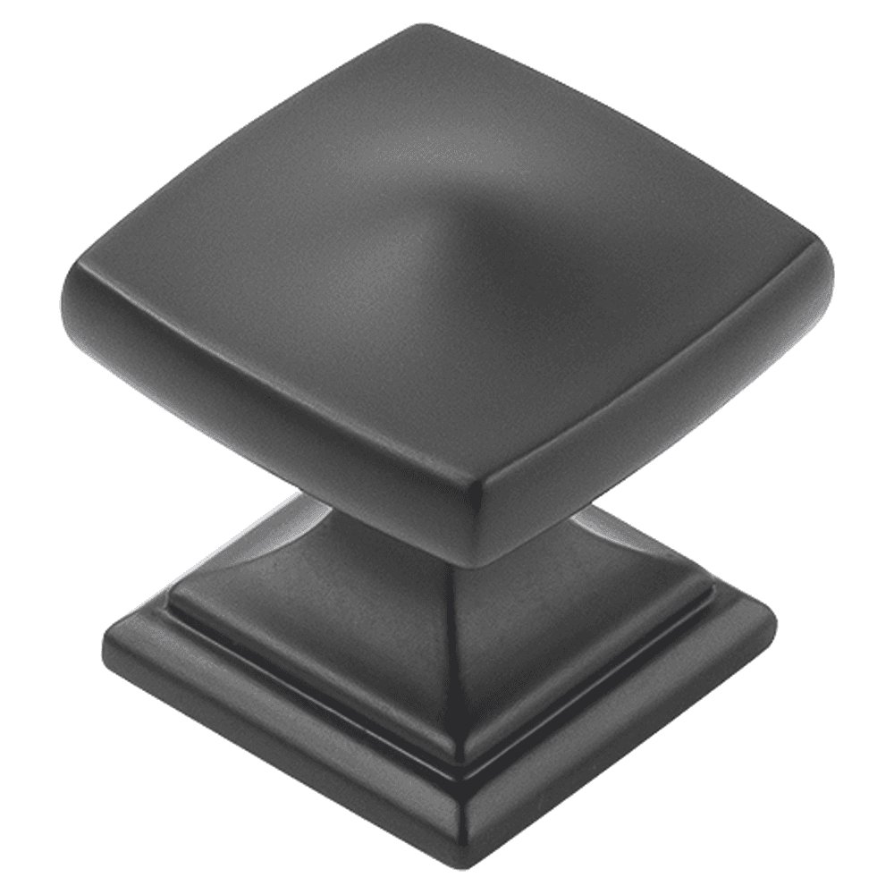 1-1/4" Dover Square Cabinet Knob, Matte Black (10/Box)