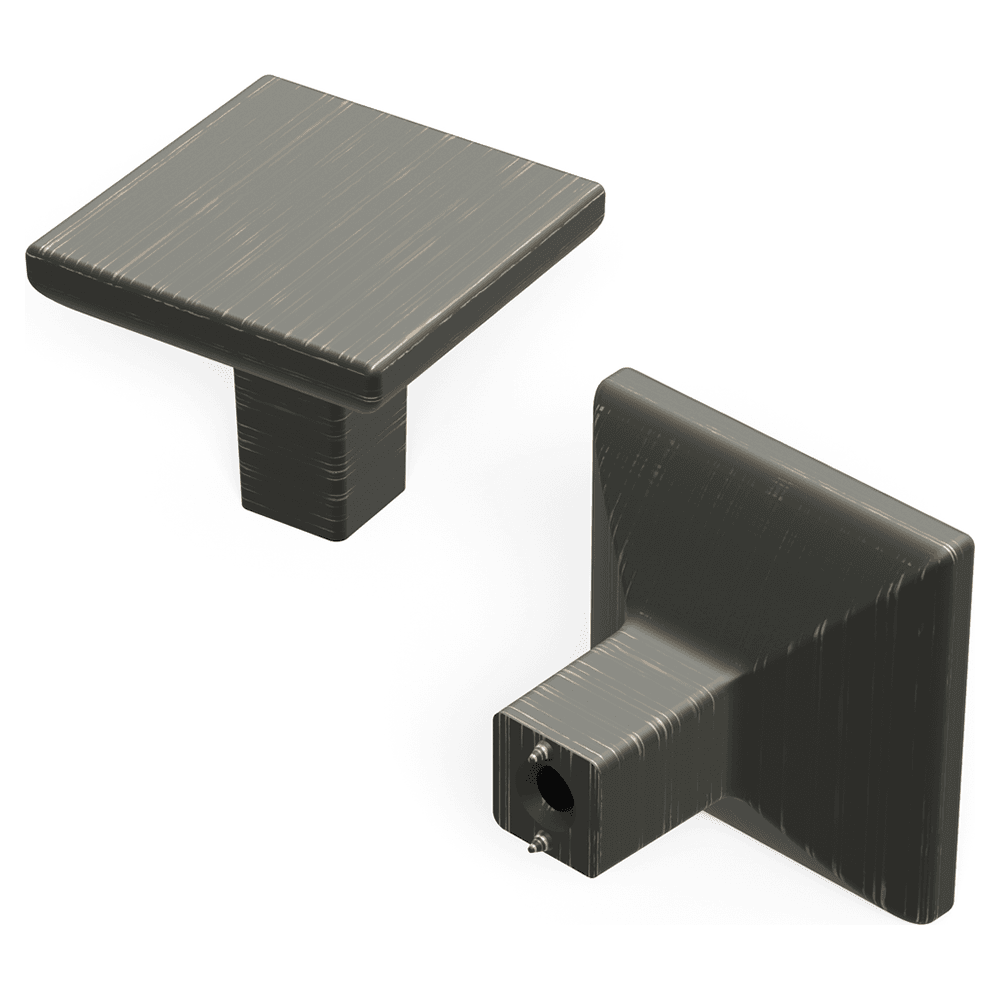 1-1/4" Skylight Square Cabinet Knob, Vintage Bronze