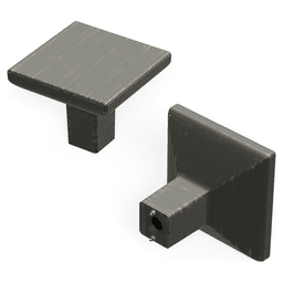 1-1/4" Skylight Square Cabinet Knob, Vintage Bronze